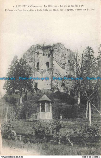 R676257 Lucheux. Somme. Le Chateau. Le Vieux Donjon. G. Jacquiot