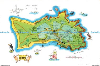 R680114 The Island of Herm. Scale of Yards. Tenant of Herm