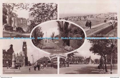 R701801 Greetings from Barrow in Furness. The Park. Walney Island. The Sands. Fu