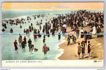 R746881 Cal Sunday at Long Beach Postcard