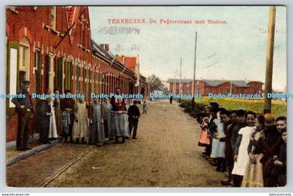 R774794 Terneuzen De Feijterstraat met Station 1912