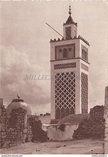 TUNISIA - Beja - Minaret de la Grande Mosquée 1954