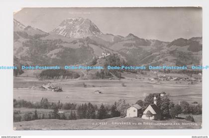 C015954 Gruyeres vu de Broc. Chapelle des Marches. Jullien Freres