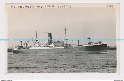 C021238 Northumberland. Erith. 1933. Ship. Postcard