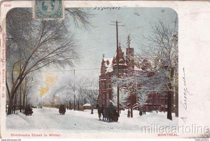 * CANADA - Montreal - Sherbrooke Street in Winter 1905