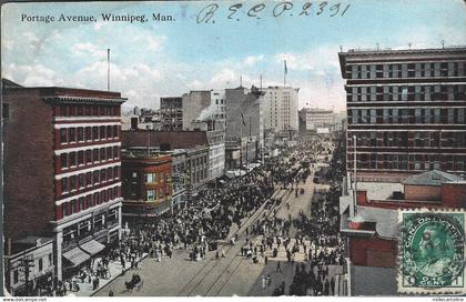 CANADA - Portage Avenue, Winnipeg, Postcard