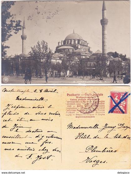 CONSTANTINOPOLI - CONSTANTINOPLE - TURCHIA - TURKEY -  VIAGG. 1907 -17058-