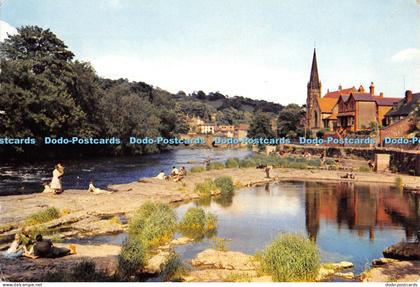 D003550 Llangollen from the River Dee. Denbighshire. Douglas Scott. Dixon