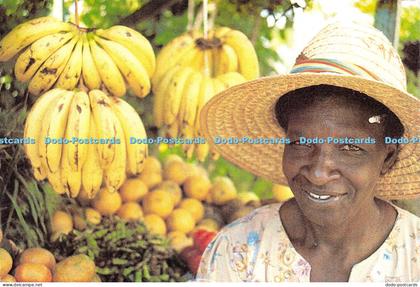 D026699 Jamaica Fruit Vendor on the North Coast of Jamaica. W. I. Kingpin. Cooki