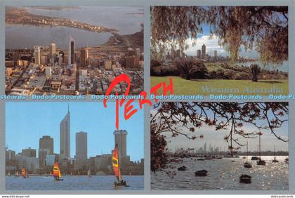 D029796 Perth. West Coast Cards. Perth and the Swan River. Axel Kayser. 1991. Mu