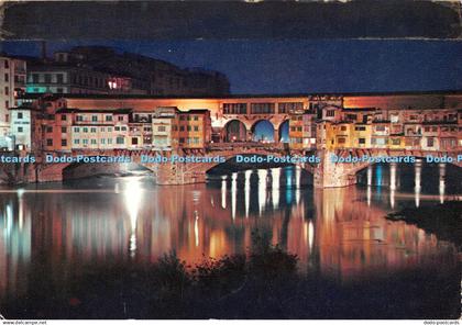 D033603 Firenze. Florence by night. Ponte Vecchio. Nova Lux. Omniafoto. 606. Giu