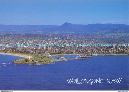 D046186 Wollongong N. S. W. Aerial View. Bartel Postcards and Souvenir