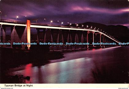 D051430 Tasman Bridge at Night. Hobart. National View. Murfett