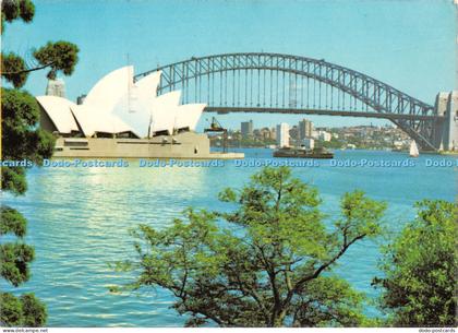 D051920 Sydney Harbour Bridge and Opera House from Mrs. Macquaries Point. Sydney