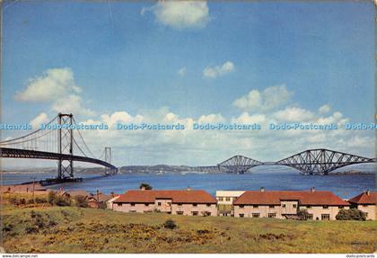 D063609 The Forth bridges from South Queensferry. West Lothian. J. Arthur Dixon.