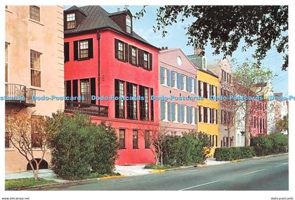 D113251 Charleston. Rainbow Row. Charleston Post Card