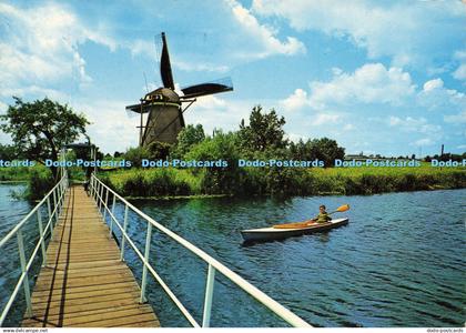 D188753 Dutch Windmill. Kinderdijk. Gebr. Spanjersberg