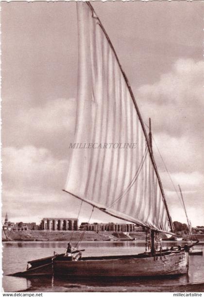 EGYPT - Luxor - Nile Sailing Boat and Luxor Temple - Lehnert & Landrock