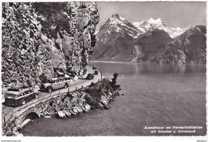 LAGO DEI QUATTRO CANTONI - SVIZZERA - AXENSTRASSE AM VIERWALDSTAETTERSEE -43411-