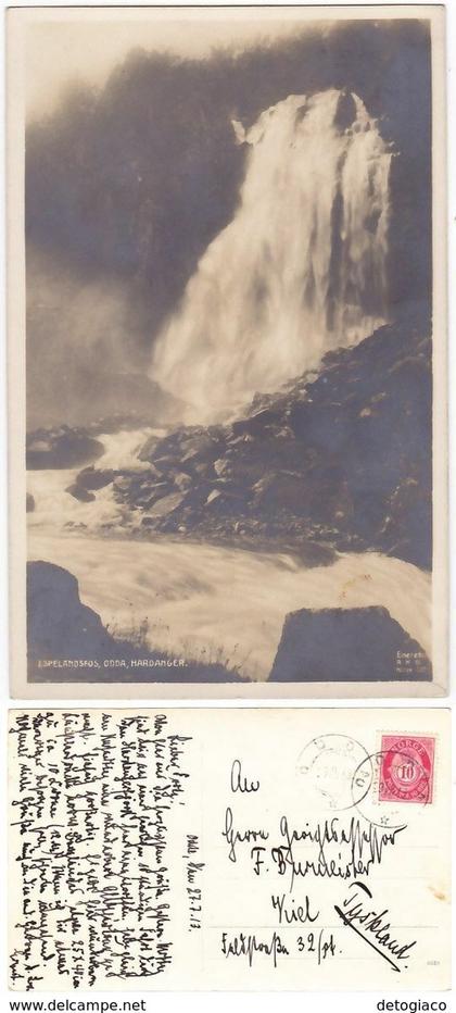 ODDA - NORVEGIA - NORWAY - VIAGG. 1913 -34309-