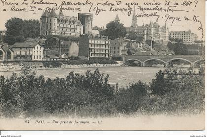 PC38444 Pau. Vue Prise de Jurancon. Levy Fils. No 24. B. Hopkins