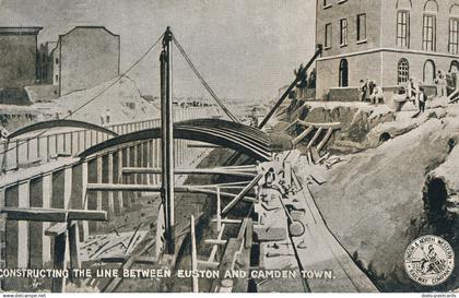 PC62666 Constructing the Line Between Euston and Camden Town. 1909