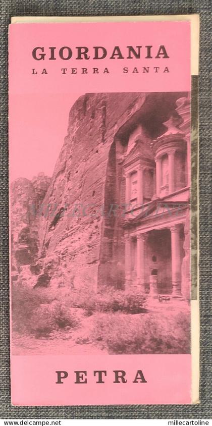 PETRA GIORDANIA - 2 Touristic Foldable Brochure with Photos