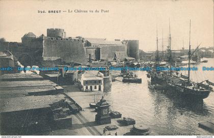 R015969 Brest. Le Chateau vu du Pont. B. Hopkins