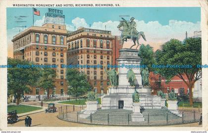 R017082 Washington Monument and Hotel Richmond. Richmond. Va. 1931