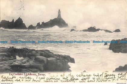 R042504 La Corbiere Lighthouse. Jersey. Albert Smith. 1904