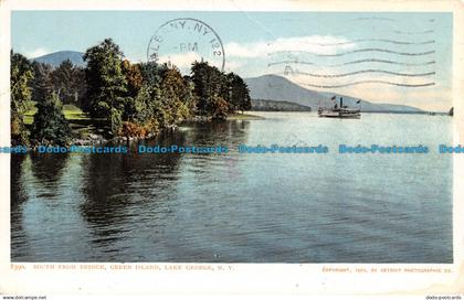 R054091 South from Bridge. Green Island. Lake George. N. Y. 1988