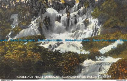 R087262 Greetings from Jamaica. Roaring River Falls. St. Anns. Jamaica Views and