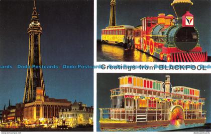 R137591 Greetings from Blackpool. E. Ludwig. Hinde. Blackpool Illuminations. Mul