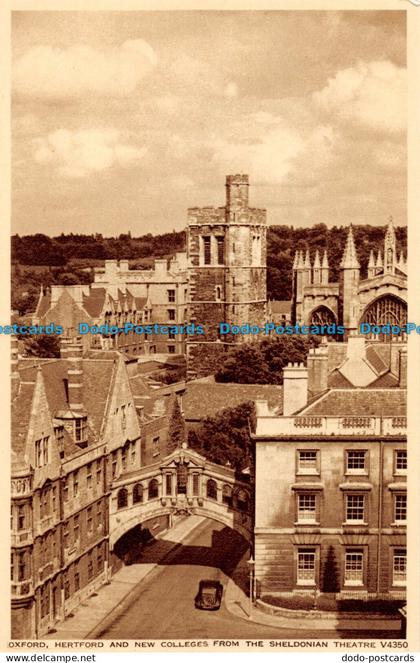 R145103 Oxford. Hartford and New Colleges from the Sheldonian Theatre. Photochro