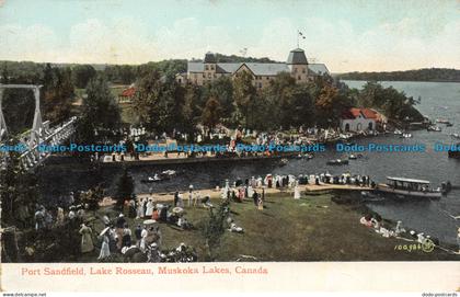 R150779 Port Sandfield Lake Rosseau. Muskoka Lakes. Canada. Valentine. 1911