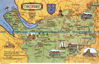 R154269 Cheshire. A Map. Salmon