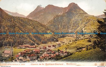 R160225 Chemin de fer Montreux Oberland. Montbovon. Photoglob