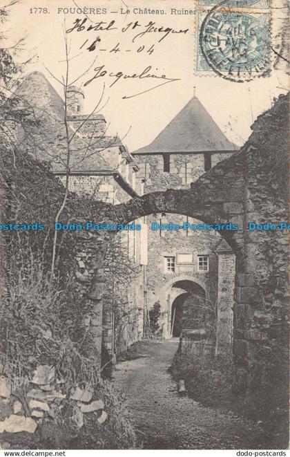 R161193 Fougeres. Le Chateau. 1904