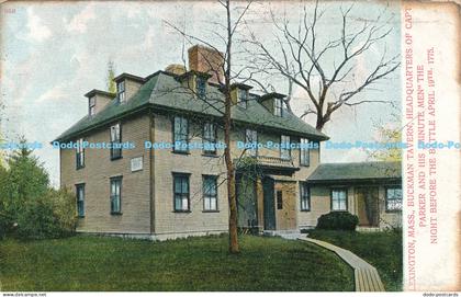 R170111 Lexington. Mass. Buckman Tavern. Headquarters of Capt. A. C. Bosselman