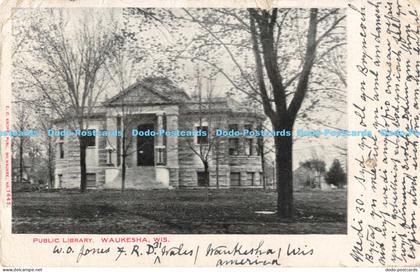 R170803 Public Library. Waukesha. Wis. E. C. Kropp. No. 1445. 1905