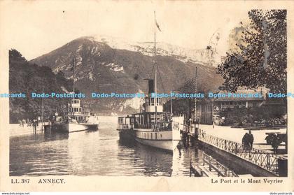 R173937 LL 387. Annecy. Le Port et le Mont Veyrier. Photomecaniques