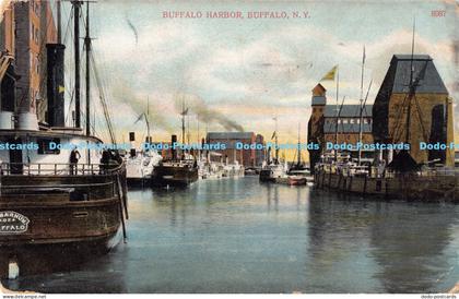 R180093 Buffalo Harbour. Buffalo. N. Y. Clawson and WIlson. 1908