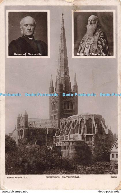 R196145 Rapid Photo Norwich Cathedral Dean of Norwich Bishop of Norwich 1907 Mul