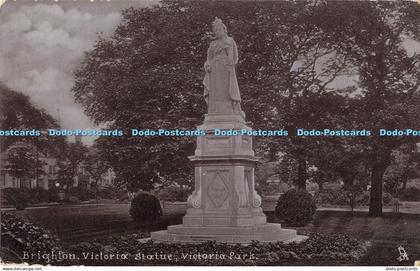 R199433 Brighton Victoria Statue Victoria Park Tuck Silverette Series 1877 Brigh