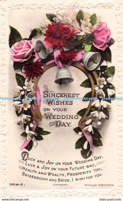 R205067 Sincerest Wishes on your Wedding Day Luck and Joy on your Wedding Day Be