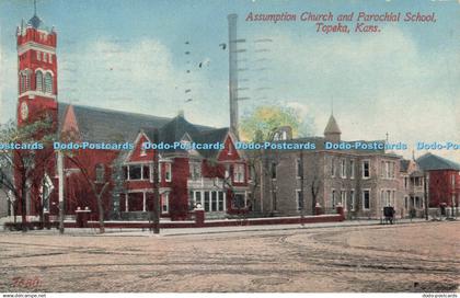 R210907 Assumption Church and Parochial School Topeka Kans F W Woolworth 1915