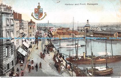 R266652 Harbour and Front Ramsgate E Clark Ramsgate Post Card