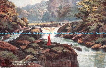 R301800 Picturesque Cardiganshire The Henllan Falls Tuck Oilette Postcard 7742 1