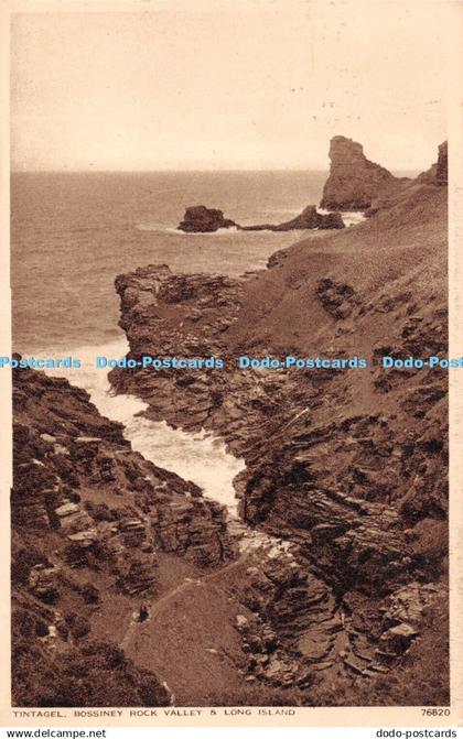 R313678 Tintagel Bossiney Rock Valley and Long Island Photochrom