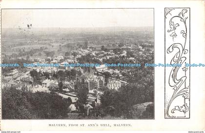 R328296 Malvern From St Anns Well Malvern Post card 1910